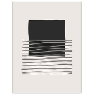 wandmotiv24 Poster minimalistisch, schwarz, abstrakt, Minimalismus (1 St), Wandbild, Wanddeko, Poster in versch. Größen weiß 80 cm x 60 cm x 0.1 cm
