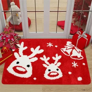 Weihnachts-teppich 40x60 Cm, Rutschfester Fußabtreter Für Festliche Innendekoration
