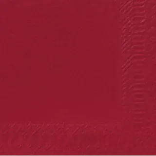 Duni Cocktail-Servietten 3lagig Tissue Uni 250er bordeaux, 24 x 24 cm