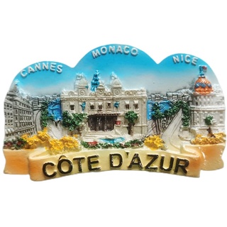 Cote d'Azur Frankreich 3D-Kühlschrankmagnet, Souvenir-Geschenk, Kunstharz, handgefertigt, Cote d'Azur Kühlschrankmagnet, für Zuhause und Küche