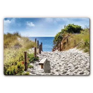 K&L Wall Art Glasbild »Glasbild«, BxH: 60 x 40 cm, Wandbild Urlaub Strand Küste