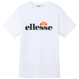ellesse Herren T-Shirt - PRADO 2, Kurzarm, Rundhals, Logo-Print, Baumwolle, einfarbig Weiß 2XL