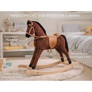Schaukelpferd  braun Schaukeltier Holzpferd Schaukelspielzeug reiten Kinder