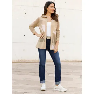 Classic Basics Ajour-Strickjacke in Braun 52