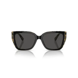 Michael Kors Sonnenbrille, schwarz(black), Gr. One Size - Rechteckig, Klassisch, Damen, Frauen, UV geschützt, Polarisiert, 2023 - 55 mm