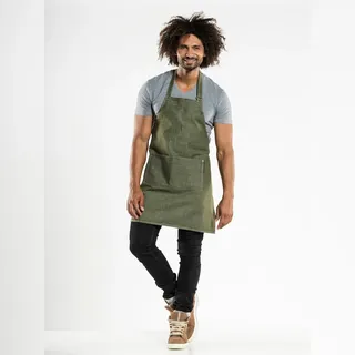 Chaud Devant 50999 Schürze grün Denim W70 - L75