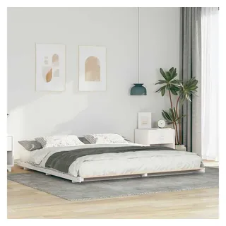 vidaXL Bodenbettgestell 180 x 220 cm Weiß
