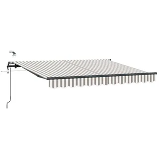 vidaXL Markisenstoff 400 x 350 cm hellgrau/weiß