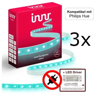 innr Smart Flex light Strip 4m RGBW 3x Bundle LED driver - FL 140 C/LD