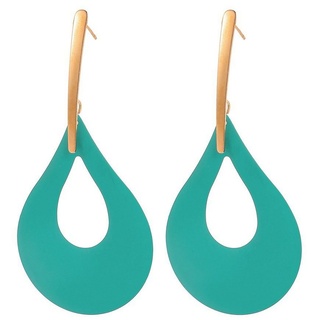GLAMO Paar Ohrhänger Wassertropfen Metall-Ohrringe für Frauen,Geschenke,Geburtstag grün