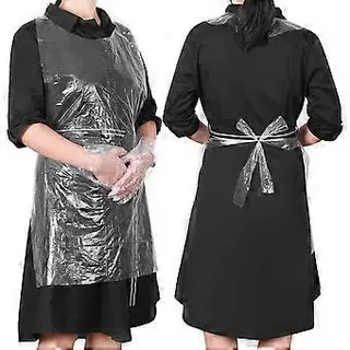 100er-packung Wasserdichte Einwegschürzen Aus Polyethylen Für Damen Und Herren, Küche, Restaurant, Bäckerei, Floristen, Geschäft, Transparent, Einheitsgr√∂ße