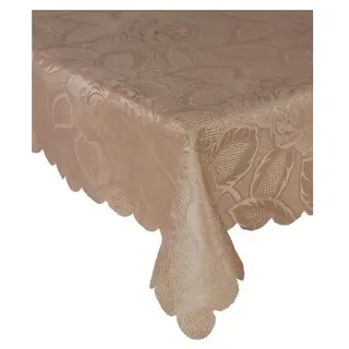 Emma Barclay Damast Rose Jacquard-Tischdecke, 178 x 274 cm, Kaffeebraun