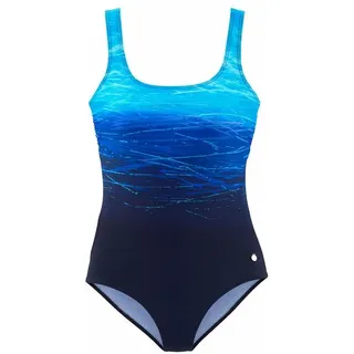 LASCANA Badeanzug Damen Blau/Mehrfarbig 46 Cup B