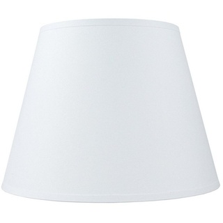 Licht-Erlebnisse Lampenschirm WILLOW, Stoffschirm für Tischleuchte Tischlampe E14 konisch Ø 25 cm Weiß weiß