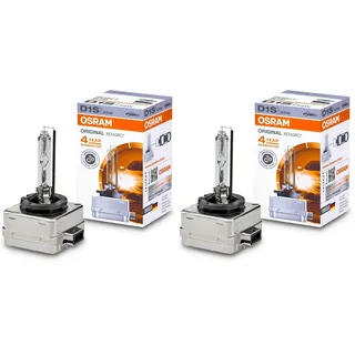 Osram Xenarc Original D1S HID Xenon-Brenner, Entladungslampe, Erstausrüsterqualität OEM, 66140, Faltschachtel, Weiß, (1 Stück), Weiss weiss (Packung mit 2)