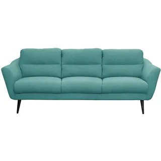 Livetastic 3-Sitzer-Sofa Tromso, Türkis, Holz, Buche, 209x87x88 cm, Made in EU, Rücken echt, Wohnzimmer, Sofas & Couches, Sofas, 3-Sitzer Sofas