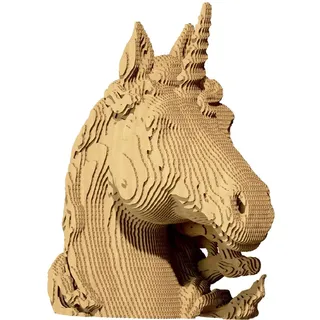 CARTONIC Einhorn 3D-Puzzle aus Karton – Skulptur-Bausatz