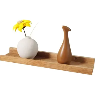 Omgoods – Wandregal, 40 cm breit, aus massivem Eichenholz - Naturbelassen
