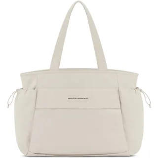 Kapten & Son Hellvi Shopper Sandstone 25 L | Sporttasche Damen Beige | Weekender & Reisetasche mit 16 Zoll Laptopfach, Schuhfach, Flaschenfach & Kofferbefestigung | Gym, Reise, Alltag & Büro - 25 L