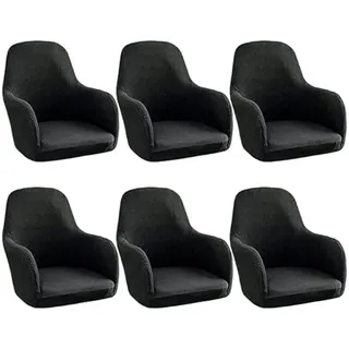 klkjk Stretch Stuhlhussen-Bezüge Stuhlbezug Mit Armlehne 6er Set Esszimmerstuhlbezug Hochlehner Stuhlbezug Schonbezug Stuhl Abdeckung Schonbezug Für Esszimmer, Büro Schutzhülle
