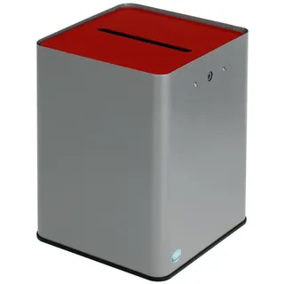 VAR Papiersammler 40 l Silber/Rot