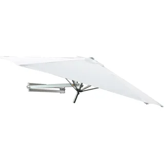 TRGCJGH Sonnenschirm Wandmontage, Aluminium Balkonschirm,Terrassenschirm Gartenschirm, Neigbar Wasserabweisend (2.2m(7.2ft),Creamy White)