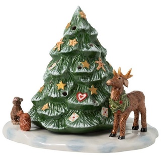 Villeroy & Boch Dekofigur Christmas Toys Weihnachtsbaum mit Waldtieren (1 St) bunt