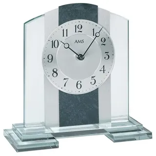 AMS T1121 transparent, Tischuhren, Wohnzimmer, Esszimmer,Made in Germany