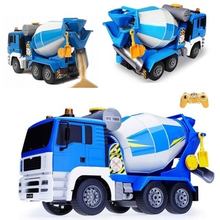 COIL RC-Bagger RC Ferngesteuertes Betonmischer, Mixer Cement Truck, 1:20, 2,4 GHz, Ferngesteuert, LED, Maße: 40 x 13.5 x 21 cm blau
