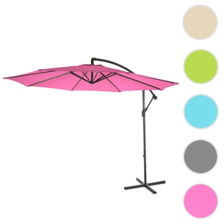 Ampelschirm Acerra, Sonnenschirm Sonnenschutz, Ã ̃ 3m neigbar, Polyester/Stahl 11kg ~ pink ohne StÃ¤nder