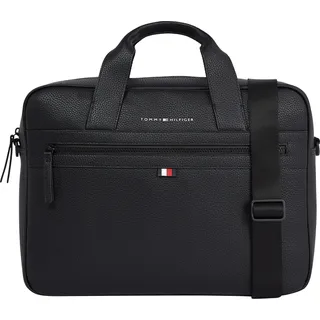 Messenger Bag TOMMY HILFIGER Gr. B/H/T: 40 cm x 30 cm x 10 cm, schwarz Damen Taschen Businesstaschen mit Laptoptasche