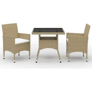 vidaXL Garten-Essgruppe 3-tlg. beige