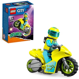 LEGO 60358 City Stuntz Cyber-Stuntbike, schwungradbetriebenes Spielzeug-Motorrad für spannende Sprünge und Tricks, Kleines Geschenk für Kinder o...