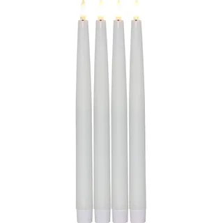 Star Trading LED-Wachskerzen Flamme 28,5 cm 4 St. weiß