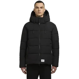 khujo Winterjacke Loga2-YM Steppjacke mit abnehmbarer Kapuze und Rucksackträgern schwarz M (50)