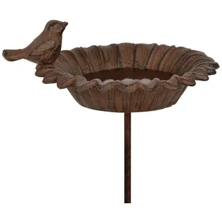esschert design Vogeltränke Elegante Vogeltränke auf einem Stab. Die Oase für gefiederte Freunde braun