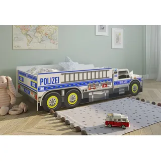 Kids Collective Jugendbett Polizei 80 x 160 cm Holz, MDF