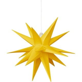 BONETTI LED Stern Weihnachtsstern, 3D-Optik, LED fest integriert, Warmweiß, Ø 100 cm, mit 6-Stunden-Timer, Weihnachtsdeko aussen gelb