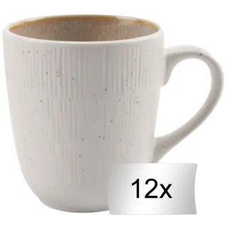 Home4You Kaffeetasse 0,3 l Beige 12 St.