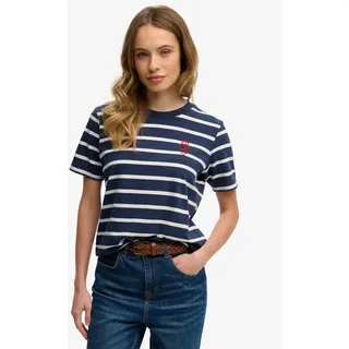 Superdry Kurzarmshirt Heritage Hamptons Stripe Tee blau S