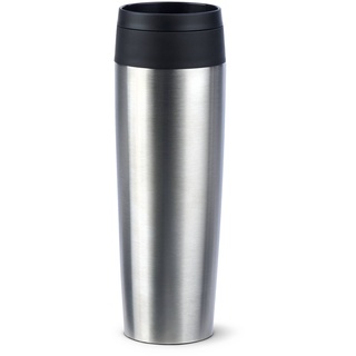 emsa Isolierbecher Travel Mug Classic 500 ml Edelstahl Silber L (Large)