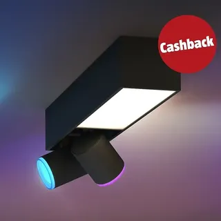 Philips Hue LED-Deckenstrahler White & Color Ambiance Centris  (22,4 W, L x B x H: 8,5 x 40,8 x 12,7 cm, Schwarz, RGBW, 3 Stk.)