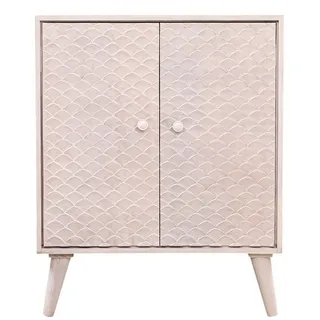 Marrakesch Orient & Mediterran Interior Boho Möbel Sideboard Kommode aus Holz Mathis Weiss