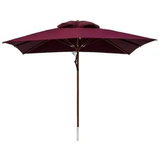 anndora-sonnenschirm Sonnenschirm 3x3 Meter Marktschirm quadratisch, LxB: 300,00x300,00 cm, wasserabweisende Beschichtung rot