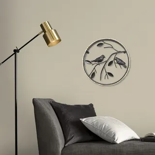 Wandbild ART FOR THE HOME "Vogel", schwarz (farbe bild(er): schwarz), B:30cm H:30cm T:3,5cm Ø:3,5cm, Metall, Bilder, Luxus Metal Art Wanddeko
