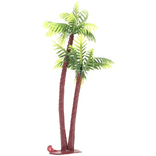 Abaodam Hawaii-Dekor Mini-Bonsai-Baum Kunststoff-Aquarienpflanzen Cupcakes Kokosnussbaum Party-Dekoration Künstlicher Dschungel Künstlicher Baum-Set Simulationsbaum Kleine