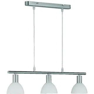 Trio 3-flg. 61 cm rund Nickel matt/Glas weiß