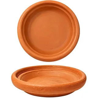 Tajine-Teller aus Lehmerde gefertigt, zum Kochen und Servieren 25 cm | Dieser Teller ist aus naturbelassener Lehmerde handgetöpfert und ohne Zusätze oder Glasur gebrannt, ist also 100 % bleifrei.