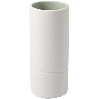 like. by Villeroy und Boch it's my home Vase M mineral, elegante Blumenvase für kunstvolle Gestecke, Premium Porzellan, grün, weiß, Handwäsche