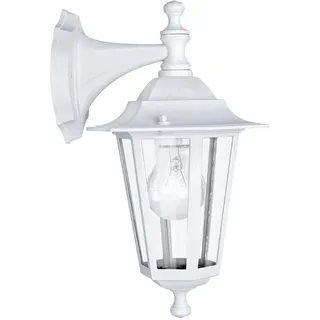 EGLO Außenleuchte Aluminium und Glas 35 cm x 16,5 cm 1 Stück weiß